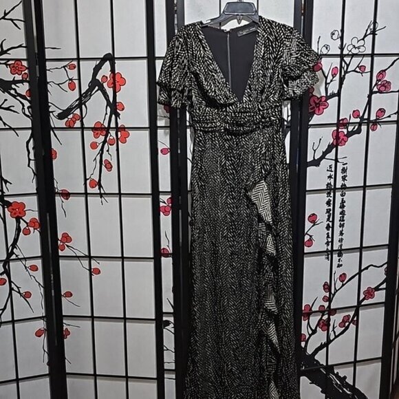 House of Harlow 1960 x Revolve Zebra Print Maxi Dress Size XS New - Picture 4 of 12